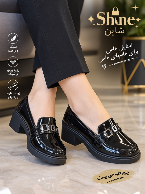 لوفر زنانه جنس ورنی از سایز ۳۷الی۴۰